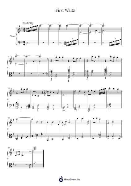 First Waltz Sheet Music by Alan Silvestri-Arr.Moisham Whcky