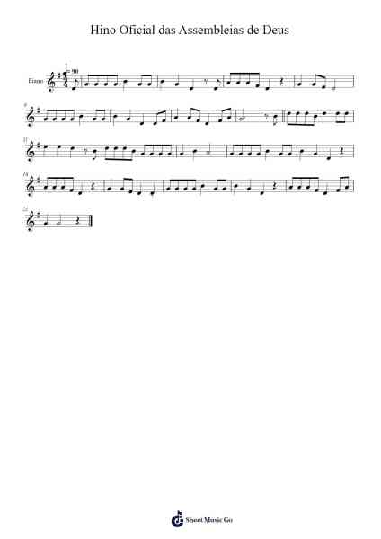 Hino Oficial das Assembleias de Deus Sheet Music by Rylap-Arr.Moulboyce
