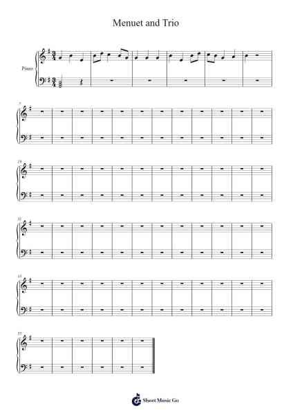 Menuet and Trio Sheet Music by Nicole Wilkins-Arr.Tofrances