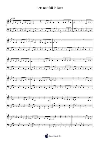 Lets not fall in love Sheet Music by BigBang-Arr.Taypeare Rolius