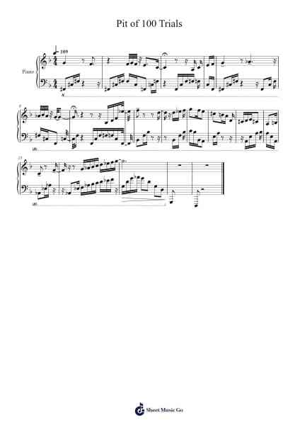 Super Paper Mario - Pit of 100 Trials Sheet Music by consdudu53-Arr.Hores