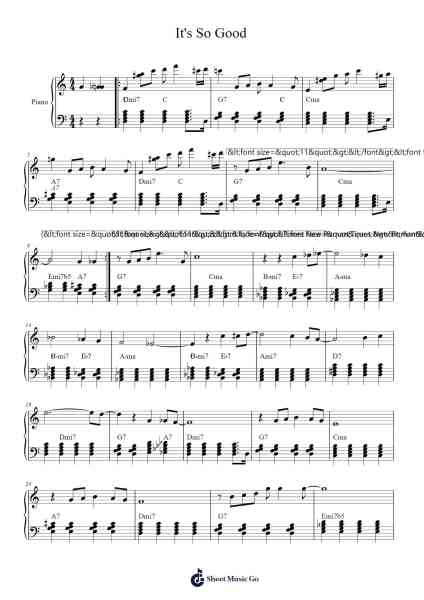 It's So Good Sheet Music by -Arr.Loliz O'Conbach