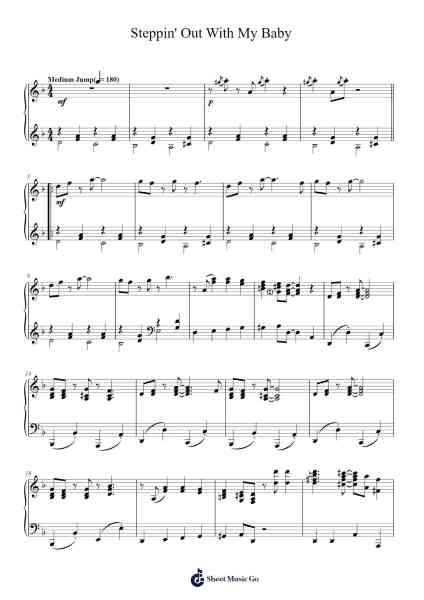 Steppin' Out With My Baby Sheet Music by Irving Berlin-Arr.Putess Cranenions