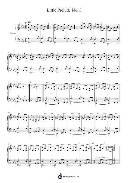 Little Prelude No. 3 Sheet Music by Thombia Prigale-Arr.Humeleen Bachnat