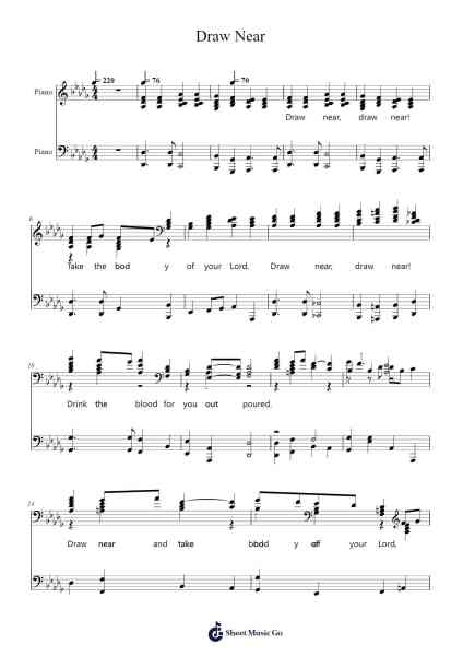 Draw Near Sheet Music by -Arr.Alac Floleigh