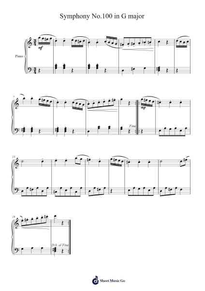 Symphony No. 100 in G Major, Hob.I:100 Sheet Music by Joseph Haydn-Arr.Lynsmith Yetburne