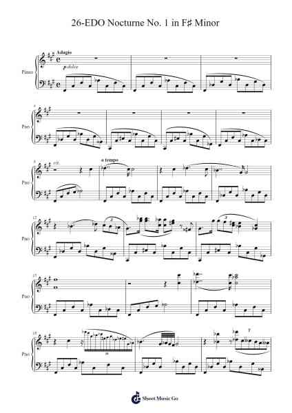 Nocturne No. 1 in F♯ Minor Sheet Music by Evelyn Mathis-Arr.Huttwer Sampland