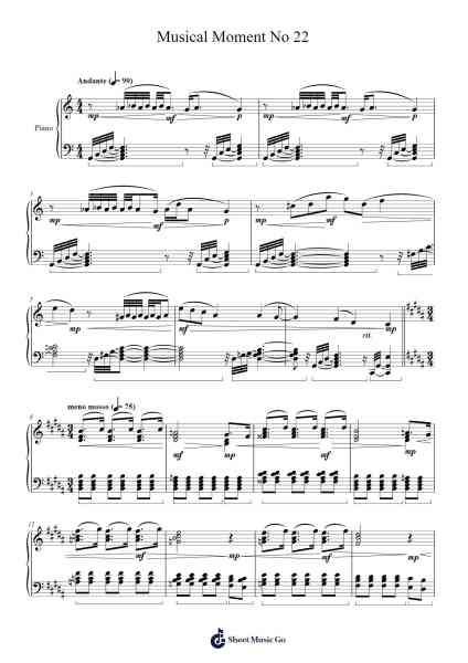 Musical Moment No. 22 Sheet Music by Stuartniell Lte-Arr.Kimbach Bloornorth