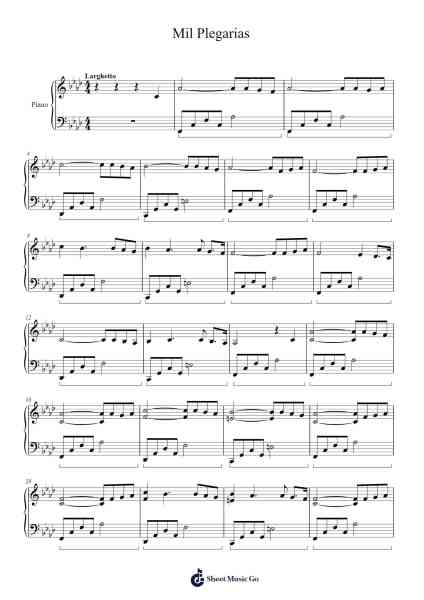 Mil Plegarias Sheet Music by Angel Alfaro-Arr.Bobgy