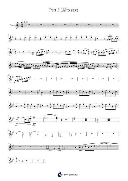 Part 3 (Alto sax) Sheet Music by undefined-Arr.Pipril