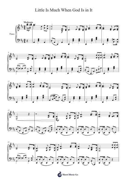 Little Is Much When God Is in It Sheet Music by Mrs. F. W. Suffield-Arr.Tifliz