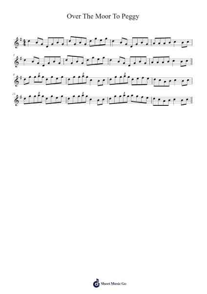 Over The Moor To Peggy Sheet Music by Unknown author-Arr.Yuledon