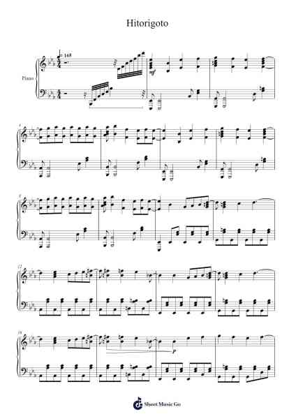 Hitorigoto Sheet Music by ClariS-Arr.Twainryl