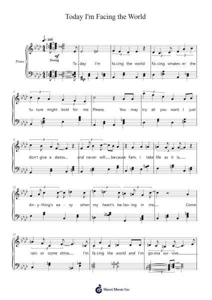 Today I'm Facing the World Sheet Music by Sergey Neiss-Arr.Humeleen Bachnat
