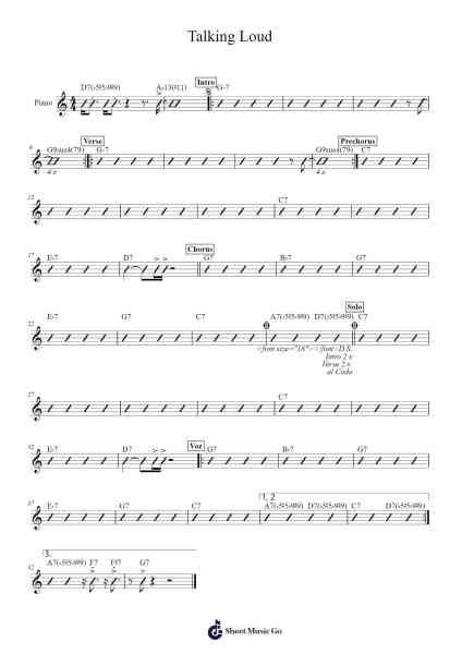 Talking Loud Sheet Music by Incognito-Arr.Philley Mabna