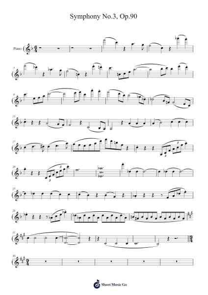 Symphony No. 3 in F Major, Op. 90 Sheet Music by Johannes Brahms-Arr.Morelard