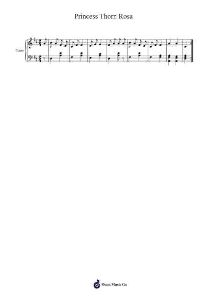 Princess Thorn Rosa Sheet Music by Fenard Holtraine-Arr.Gadam