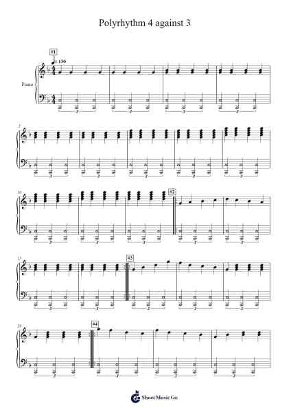 Polyrhythm 4 against 3 Sheet Music by Salkit Fanpir-Arr.Fordtodd