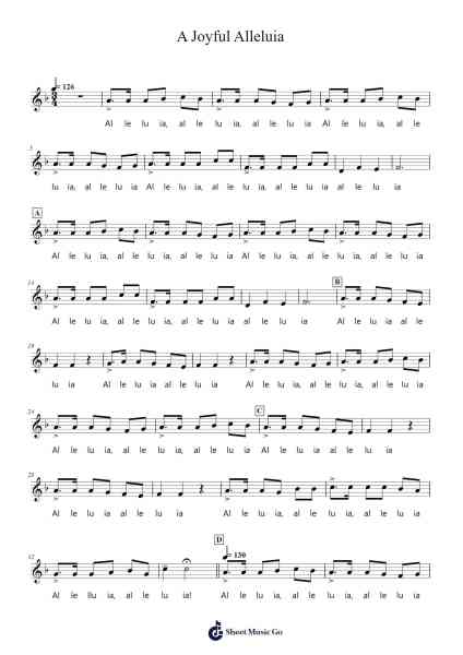 A Joyful Alleluia Sheet Music by Gordon Yeung-Arr.Bercob