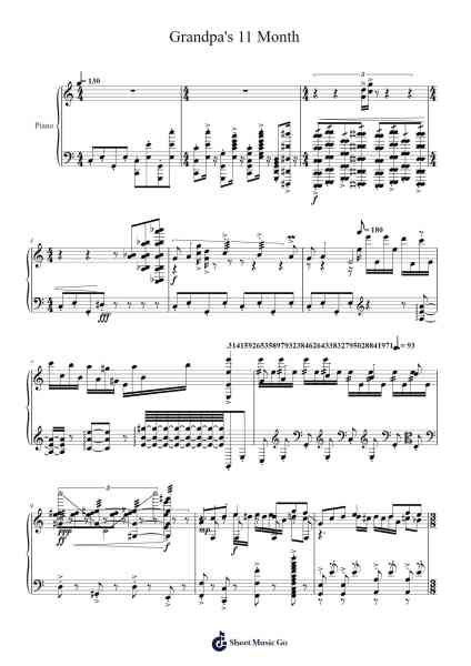 Grandpa's 11 Month Sheet Music by henry200555-Arr.Maudky Clairebey