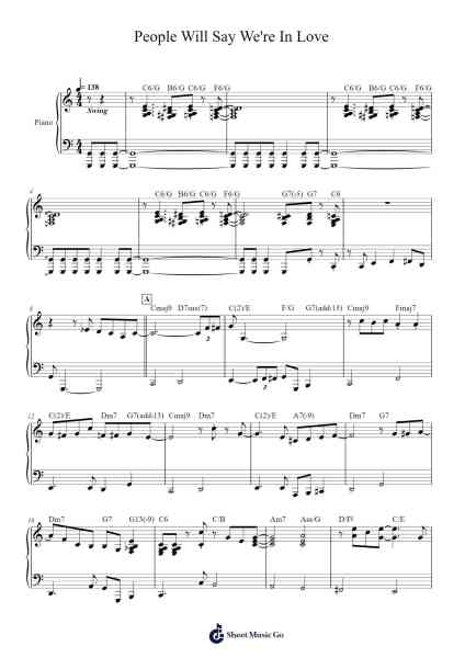 People Will Say We're In Love Sheet Music by Richard Rodgers/Oscar Hammerstein II-Arr.Eveken Dougloyd