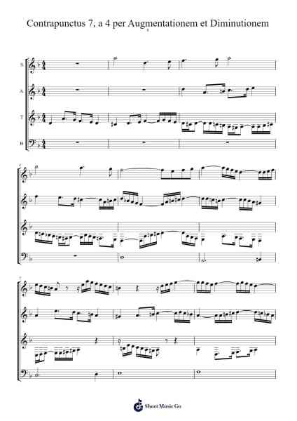 Die Kunst der Fuge, BWV 1080: Contrapunctus 7 Sheet Music by Johann Sebastian Bach-Arr.Stonelian Chantham