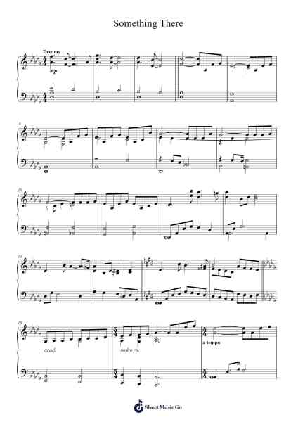 Something There Sheet Music by Alan Menken-Arr.Campbriel