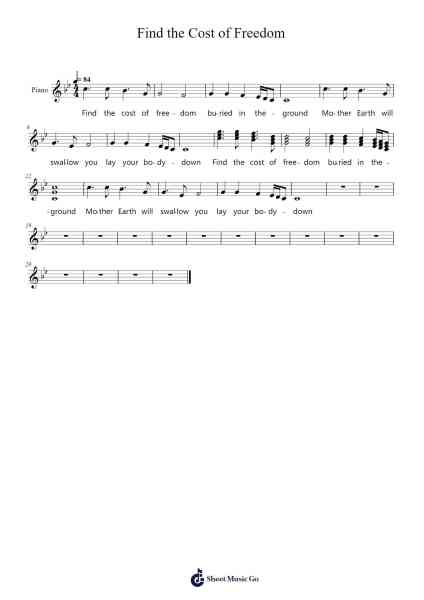 Find the Cost of Freedom Partition de musique par Stephen Stills-Arr.Gekeith Fordkiel