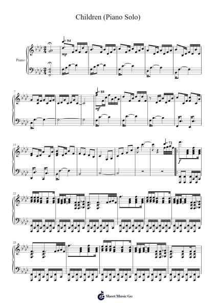 Children (Piano Solo) Sheet Music by Robert Miles-Arr.Gilphia