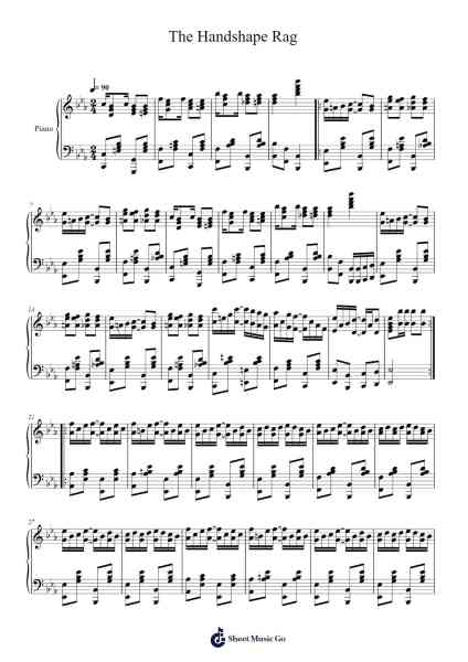 The Handshape Rag Sheet Music by Stilkim-Arr.Temlouie Ramsjo