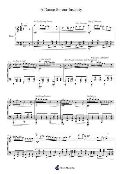 A Dance for our Insanity 樂譜由 AColbyjackCheesestick - 編曲 Funkdrich Mansbing