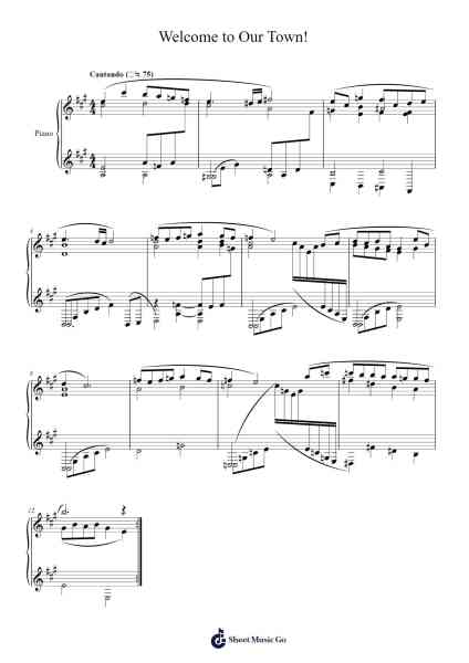 Welcome to Our Town! from Final Fantasy IV Sheet Music by Nobuo Uematsu-Arr.Paggai Noelsay