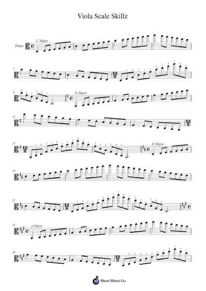 Viola Scale Skillz Sheet Music by Katherine Tongret-Arr.Gorale Wattia