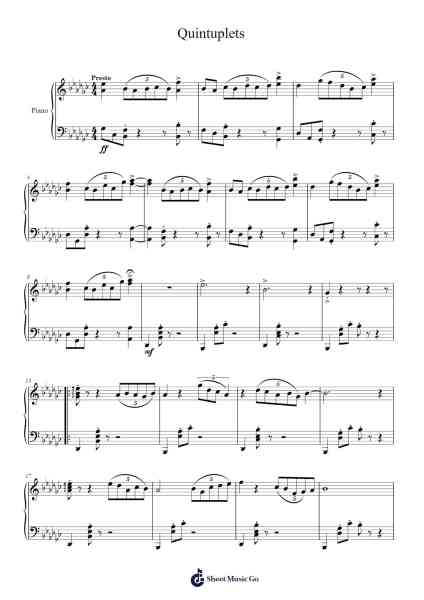 Quintuplets Sheet Music by Nolan Murray-Arr.Rosworth