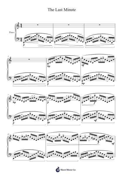 The Last Minute Sheet Music by Fowle-Arr.Bartrhys Shelcie
