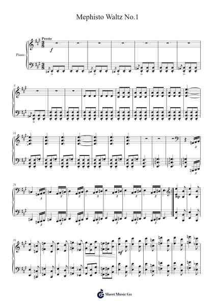 Mephisto Waltz No.1 Sheet Music by Cameron Lee Simpson (Liszt)-Arr.Oisenrob Clyger