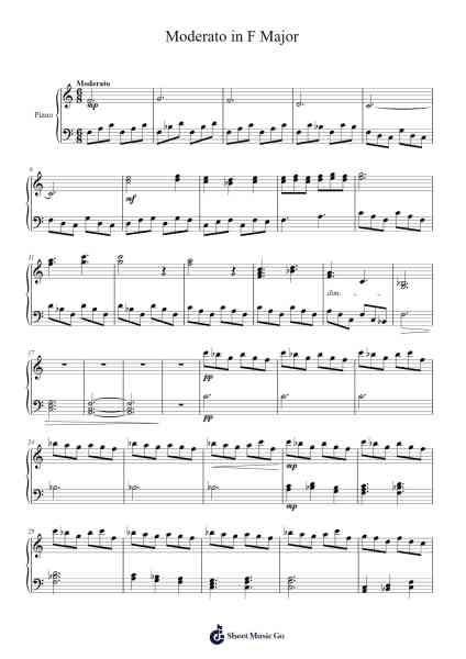 Moderato in F Major Sheet Music by Hugo Maldonado-Arr.Hugill