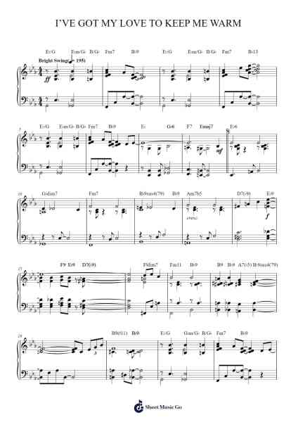 I've Got My Love To Keep Me Warm Sheet Music by Benny Goodman/Irving Berlin-Arr.Bobright