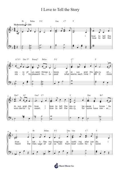 I Love to Tell the Story Sheet Music by William G. Fischer-Arr.Toutchill