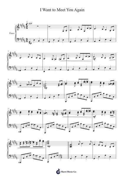 I Want to Meet You Again Sheet Music by Masao Aichi-Arr.Louiste