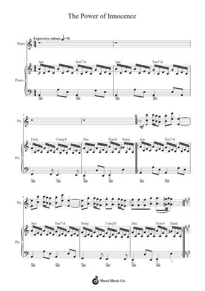 The Power of Innocence Sheet Music by Tommaso Giordani-Arr.Francespkins Vicpham