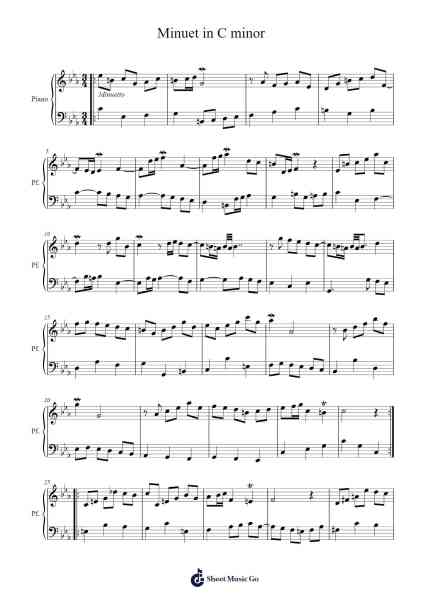 Minuet in C minor Sheet Music by Forsroll-Arr.Woolfleen Juskirk