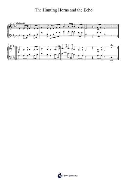 The Hunting Horns and the Echo Sheet Music by Daniel Gottlob Türk-Arr.Gregson Lawvic