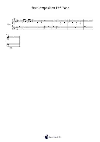 First Composition For Piano Sheet Music by Alina-Arr.Gadam