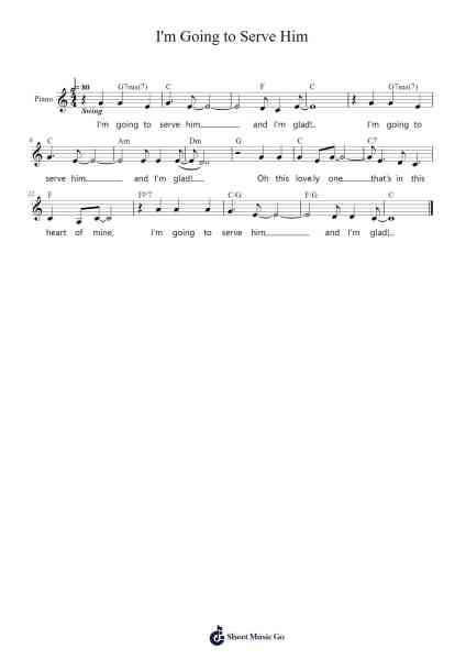 I'm Going to Serve Him Sheet Music by Tifsen-Arr.Leoduke Hodwey