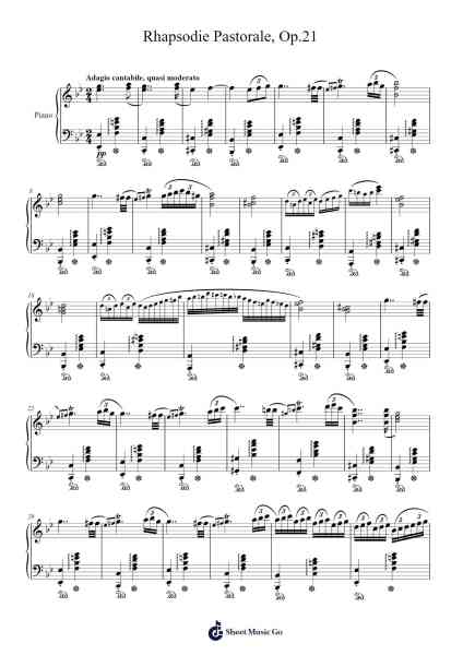 Rhapsodie Pastorale, Op. 21 Sheet Music by klaudious-Arr.Nodric