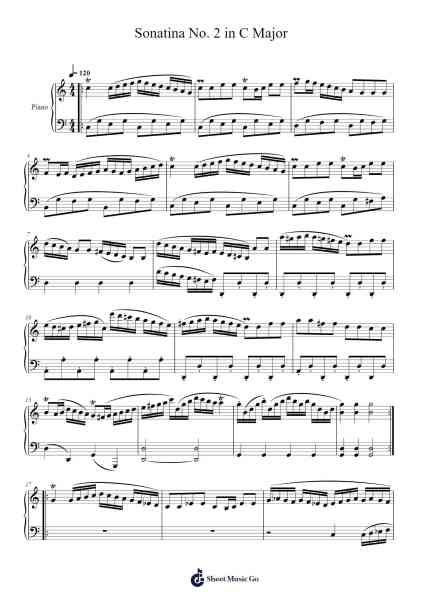 Sonatina No. 2 in C Major Sheet Music by Yniss-Arr.Curwilde Perwin