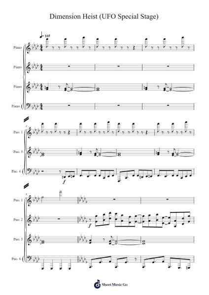 Dimension Heist (UFO Special Stage) Sheet Music by Tee Lopes-Arr.Kensibyl