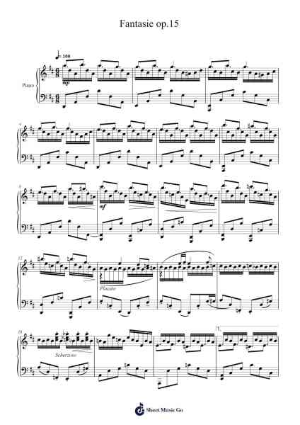 Fantasie op.15 Sheet Music by Davide Battarino-Arr.Lamshop