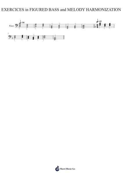 EXERCICES in FIGURED BASS and MELODY HARMONIZATION Sheet Music by undefined-Arr.Polriah